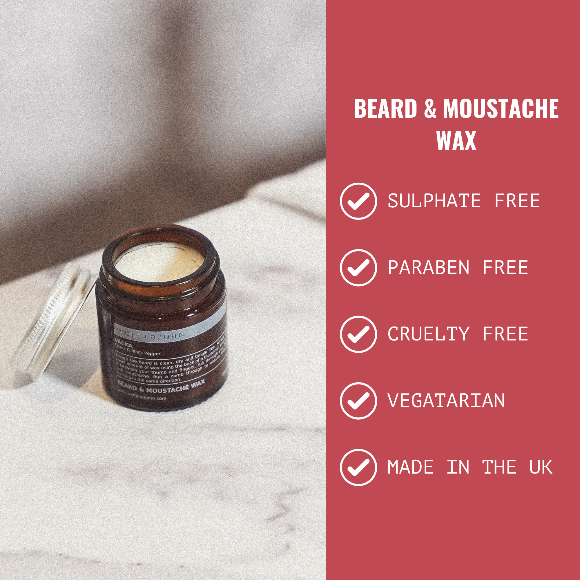 BEARD AND MOUSTACHE WAX